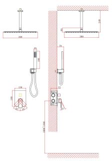 Душевая система DQ Bayern.Liszt DA1515801A19 хром